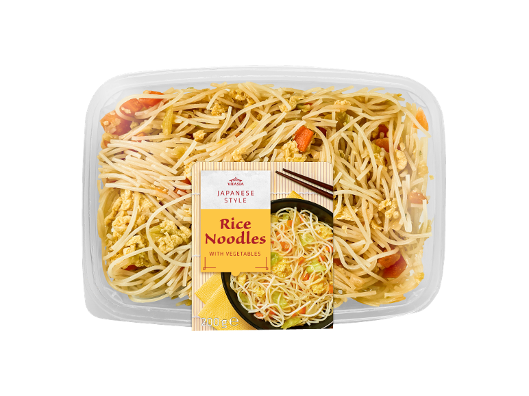 Fideos de arroz con verduras
