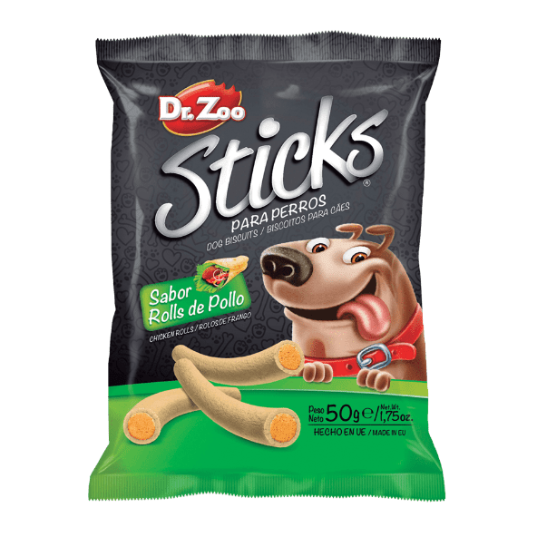 DR. ZOO® - Snacks para mascotas Sticks rollo de pollo