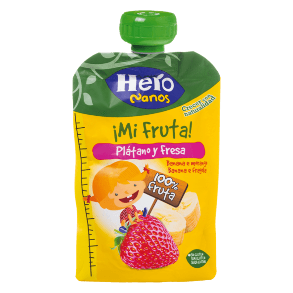 HERO® - Bolsita ¡Mi fruta! Plátano y fresa