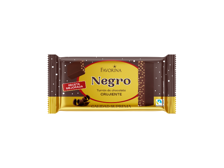 Turrón de chocolate crujiente