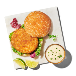 Burger de bacalao empanado