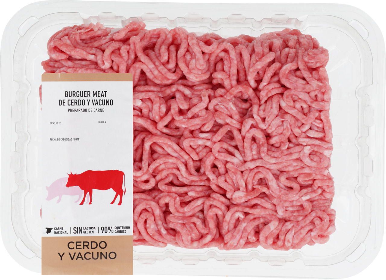 Burger meat picada de vacuno y cerdo