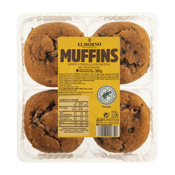 EL HORNO® - Muffins de vainilla con pepitas de chocolate