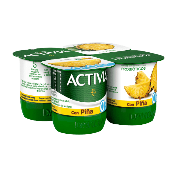 DANONE - ACTIVIA® - Bífidus desnatado con piña 0%