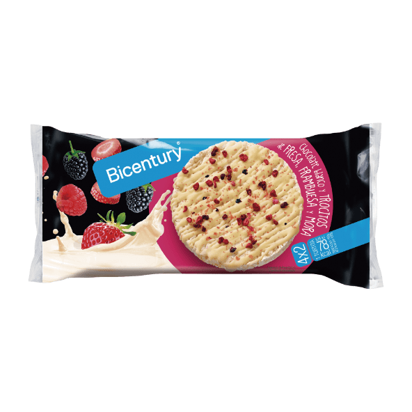 BICENTURY® - Tortitas de arroz con chocolate blanco y frutos rojos