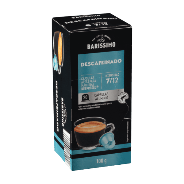 BARISSIMO® - Cápsulas café molido descafeinado