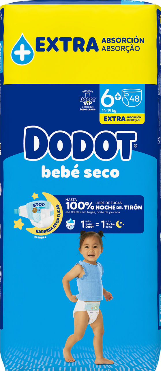 DODOT® - Pañales bebé seco talla 6