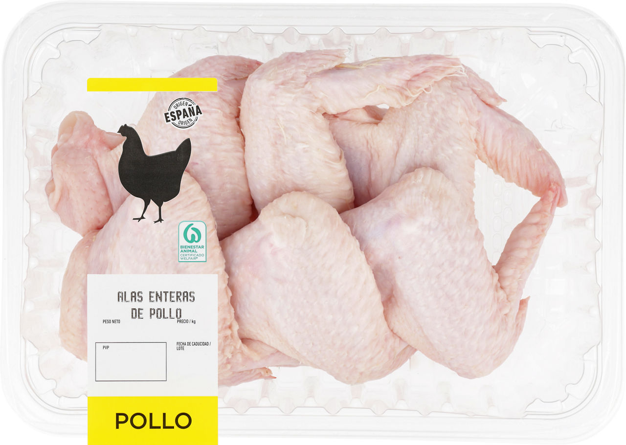Alas enteras de pollo