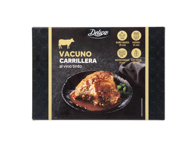 DELUXE - Carrillera de vacuno al vino tinto
