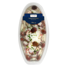 Carpaccio de pulpo con aceitunas Leccino
