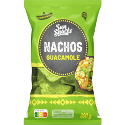 SUN SNACKS® - Tortilla chips sabor guacamole