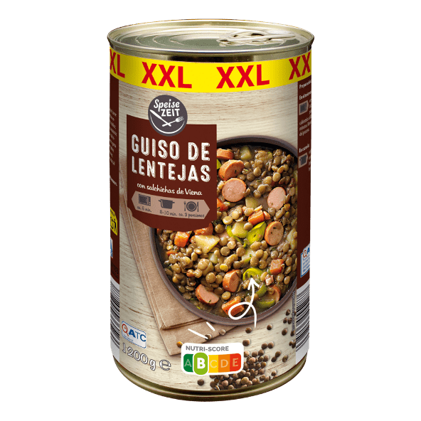 SPEISEZEIT® - Guiso de lentejas XXL
