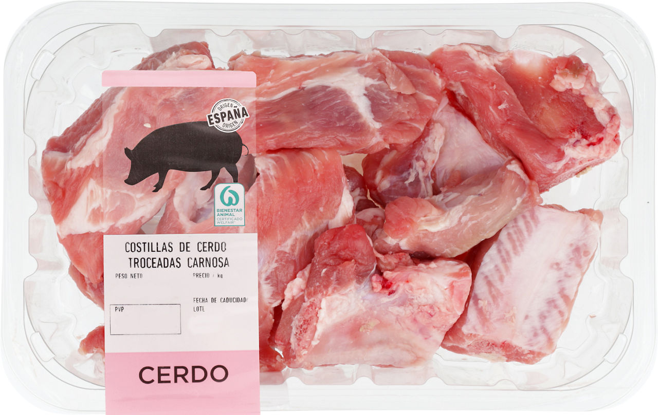 Costillas de cerdo troceadas