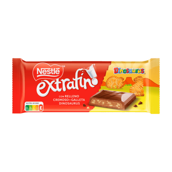 NESTLÉ® - Tableta Netlé chocolate con leche con relleno cremoso y Dinosaurus