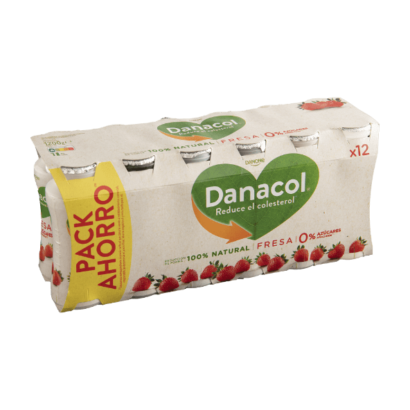 DANONE-DANACOL® - Bebida de leche fermentada 0% sabor fresa