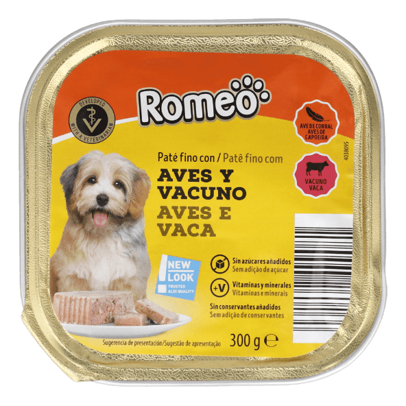 ROMEO® - Paté con ave y buey para perros