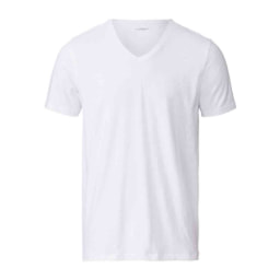 Camisetas blancas para hombre cuello en V pack 2