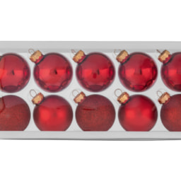 LIVARNO® - Bolas de Navidad de vidrio 10 / 24 piezas