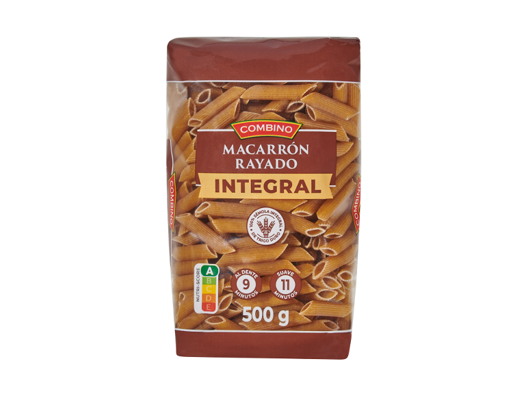 Macarrón rayado integral