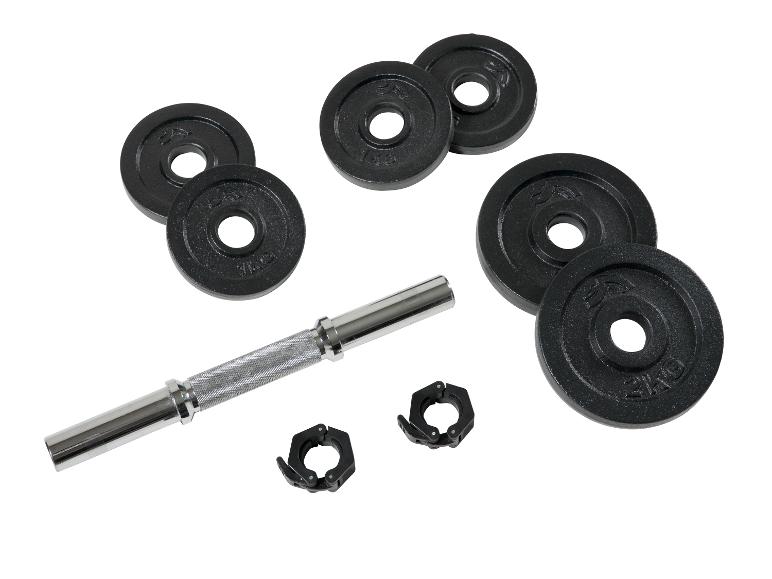 CRIVIT - Juego de mancuernas, 10 kg, 9 piezas.