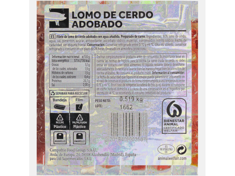 Escalopines adobados de cerdo