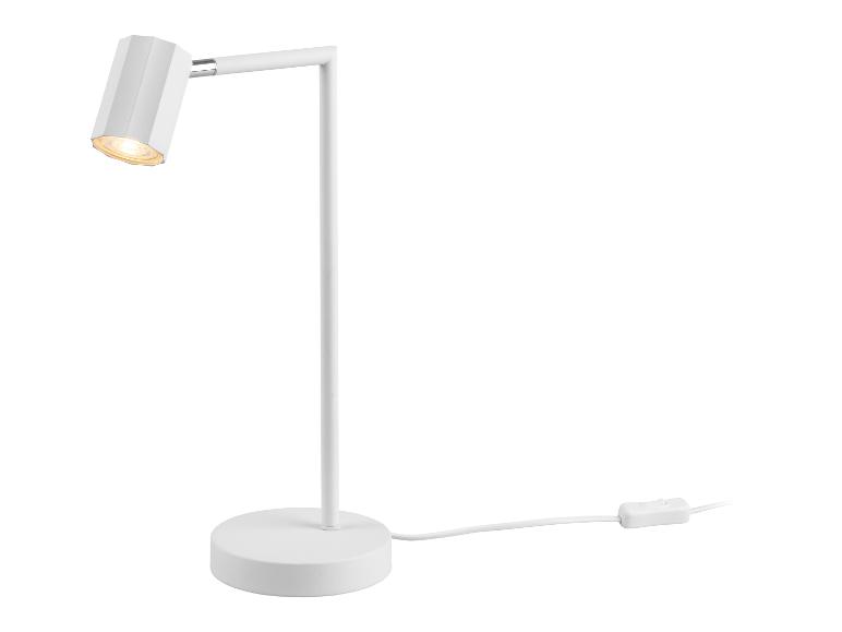 Lámpara de mesa LED, con cabezal orientable e inclinable.