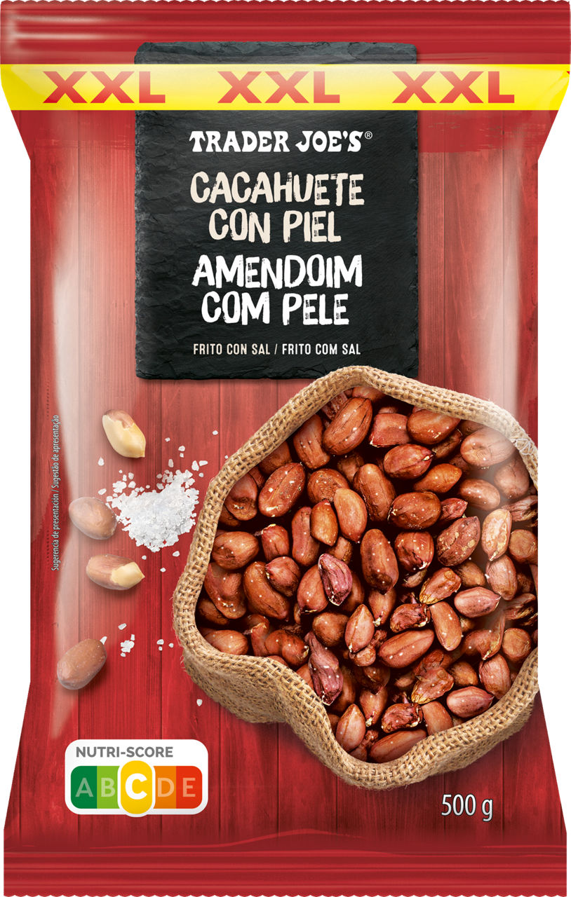 TRADER JOE'S® - Cacahuete con piel frito y salado XXL