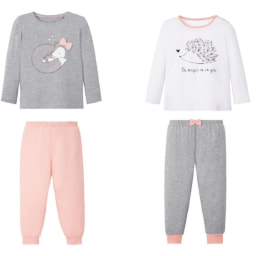 Pijama con cintura y tobillo elástico infantil