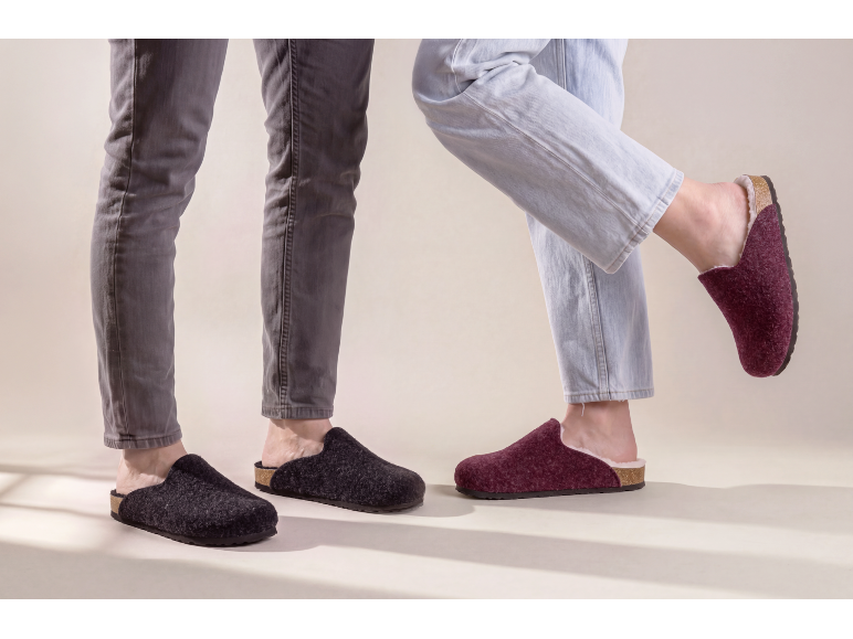 ESMARA® - Zueco de fieltro con plantilla anatómica para mujer.