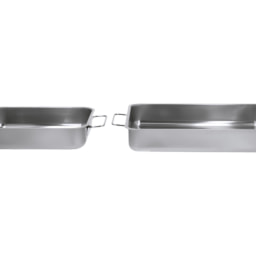 SILVERCREST® - Fuente para asar de acero inoxidable con rejilla / Fuente para asar de acero inoxidable, 2 piezas