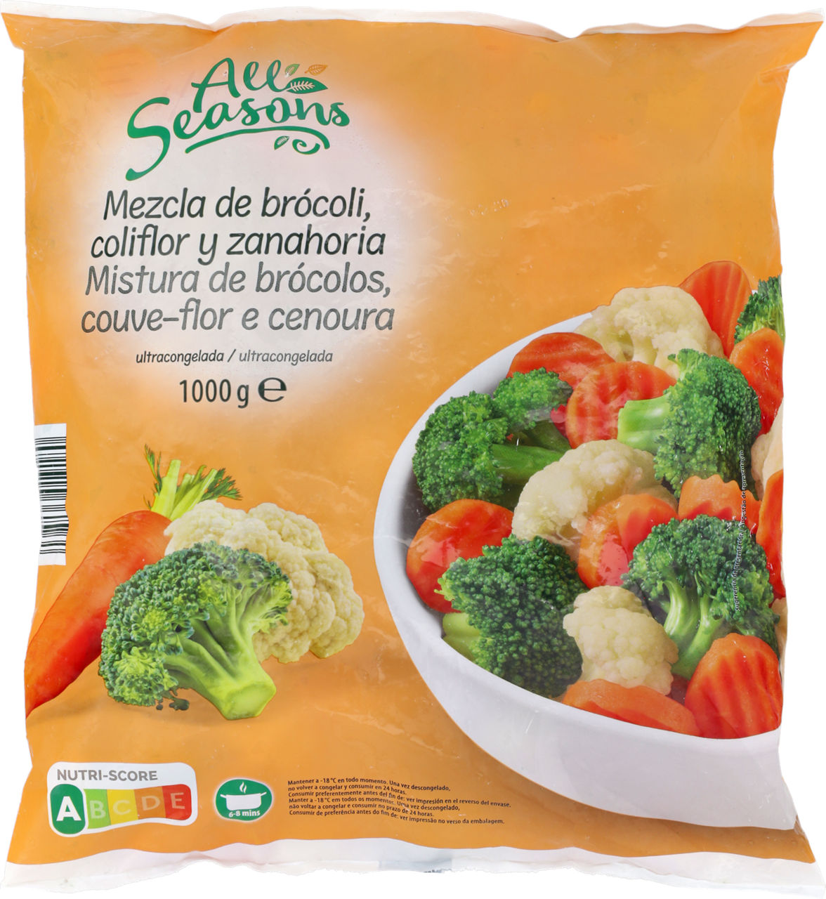 ALL SEASONS® - Mix de brócoli, coliflor y zanahoria
