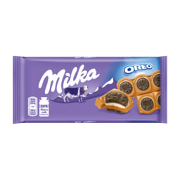 MILKA® Tableta de chocolate con leche de galleta Oreo