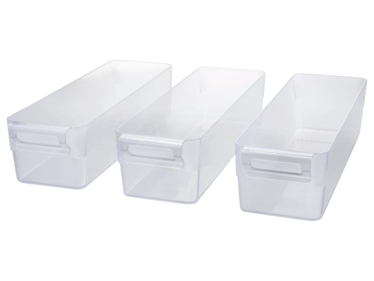 Organizador de nevera sin tapa PP S set de 3