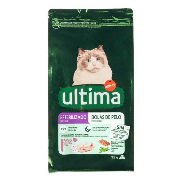ULTIMA® - Pienso para gatos esterilizado Bolas de pelo