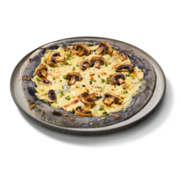 DELUXE - Pizza negra con champiñones