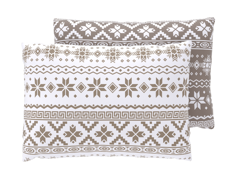 LIVARNO® - Funda de cojín de forro polar pack 2, 50 x 75 cm