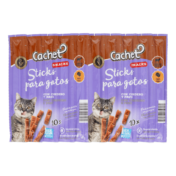 CACHET® - Barritas con cordero y pavo para gatos