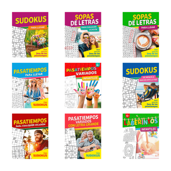 Libros de pasatiempos adultos/intantiles