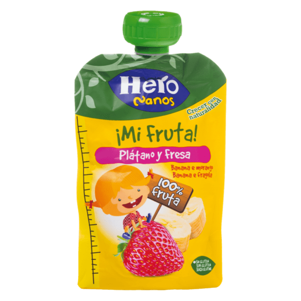 HERO® - Bolsita de plátano y fresa