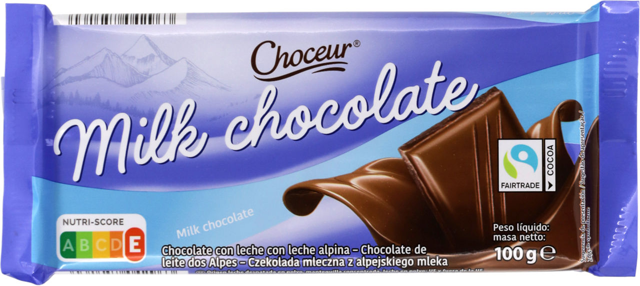 CHOCEUR® - Tableta de chocolate con leche