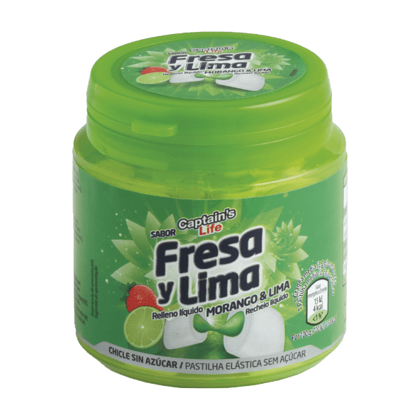 CAPTAIN'S LIFE® - Chicles rellenos de zumo sabor fresa y lima