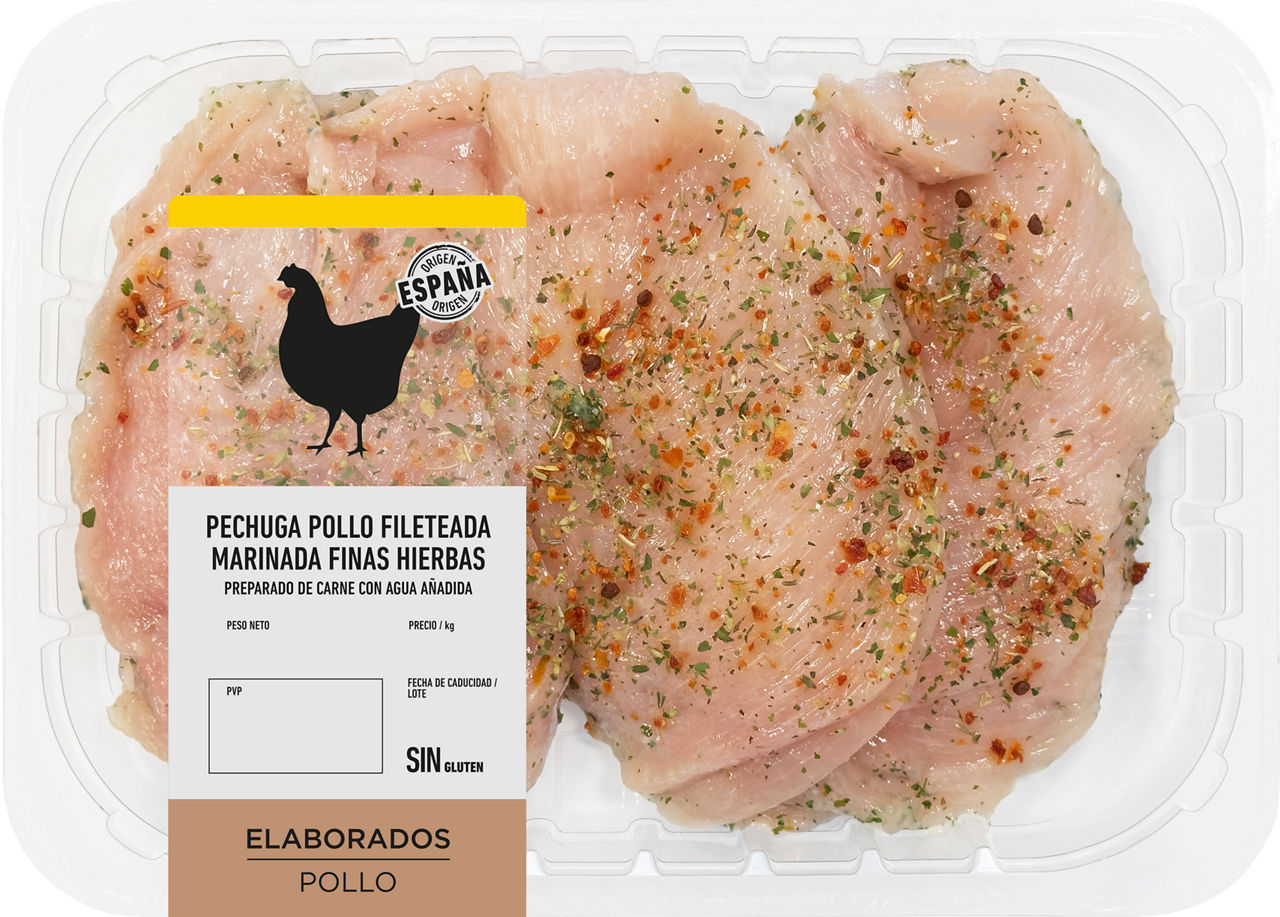 Pechuga de pollo finas hierbas