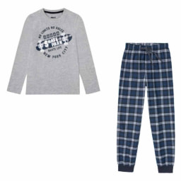 Pijama largo júnior ajustado al tobillo para niño