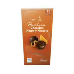 Bombones de chocolate y naranja