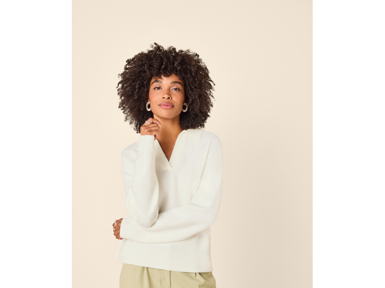 ESMARA® - Jersey de cuello polo para mujer