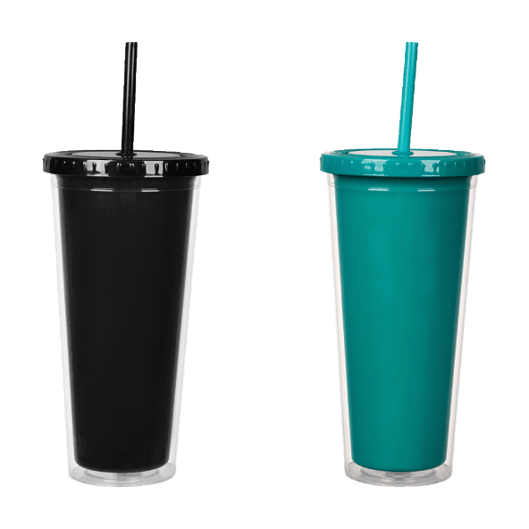 CROFTON® - Vaso con pajita / Botella mezcladora
