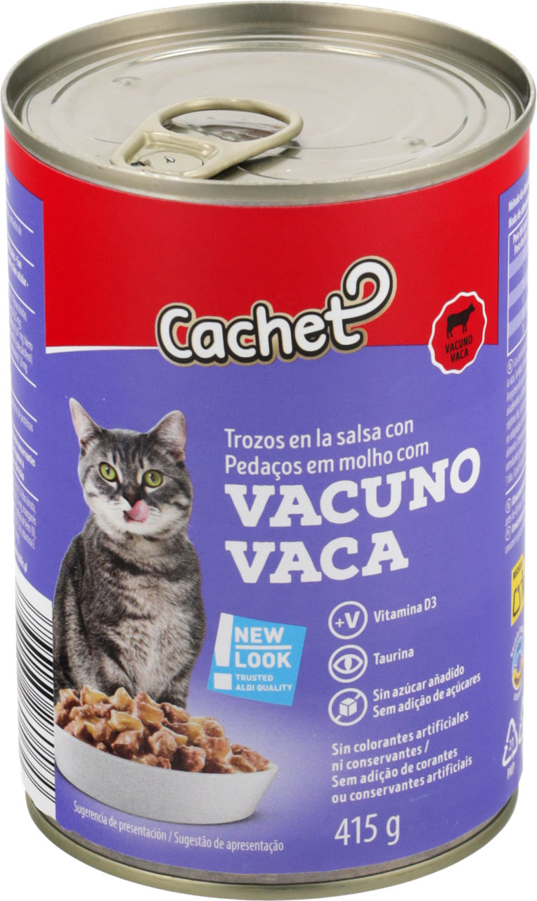 CACHET® - Trozos en salsa para gatos con vacuno
