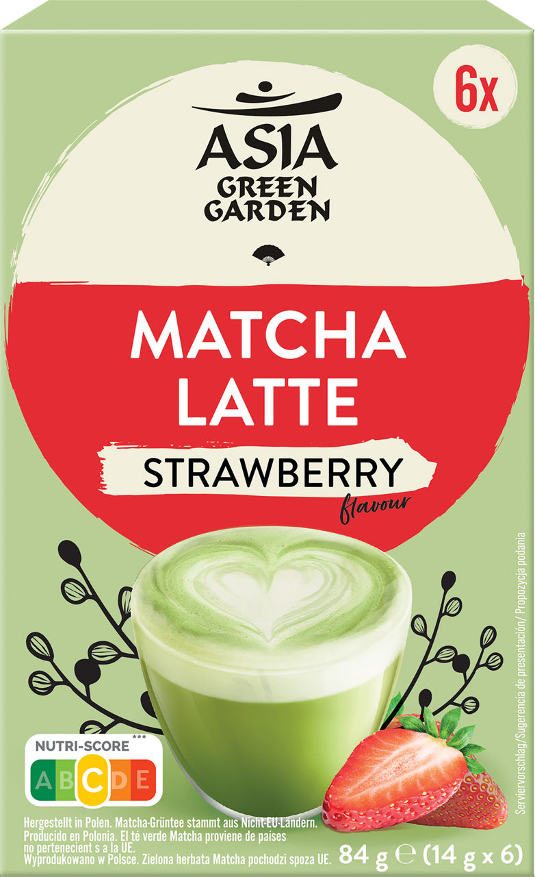 ASIA GREEN GARDEN® - Té matcha latte de fresa