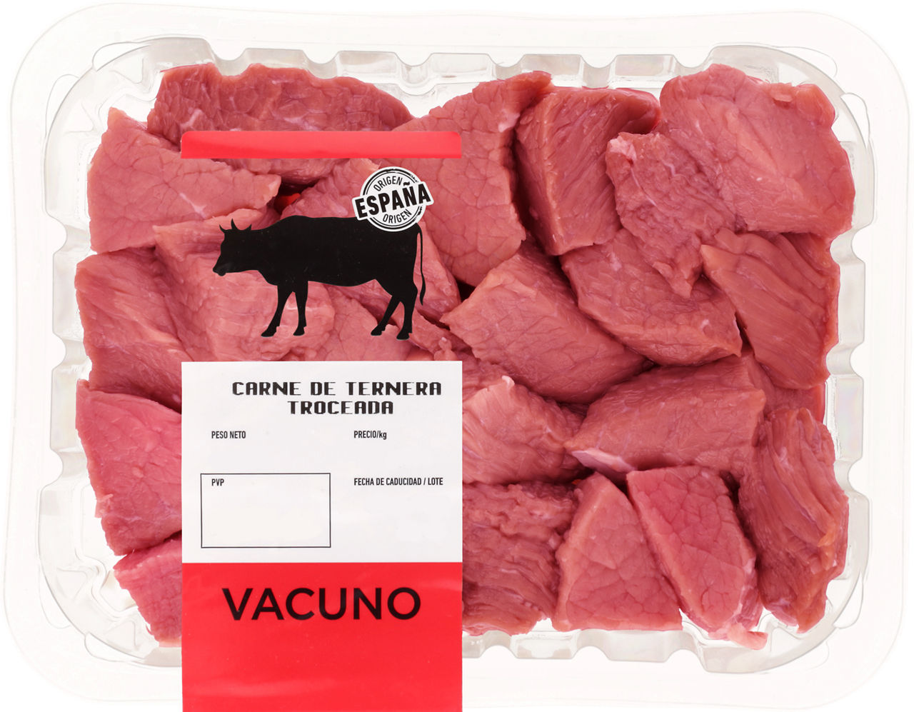 Carne de vacuno troceada