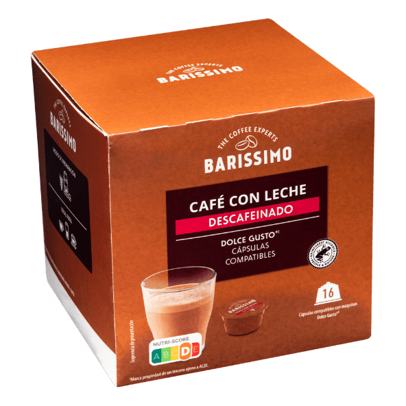 BARISSIMO® - Cápsulas de café con leche descafeinado